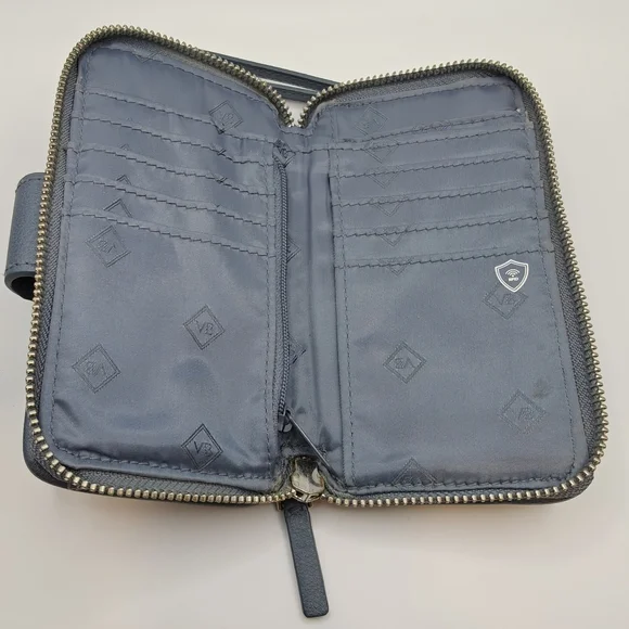 Vera Bradley RFID Smartphone Quilted Microfiber Wristlet Charcoal Gray - Picture 9 of 11